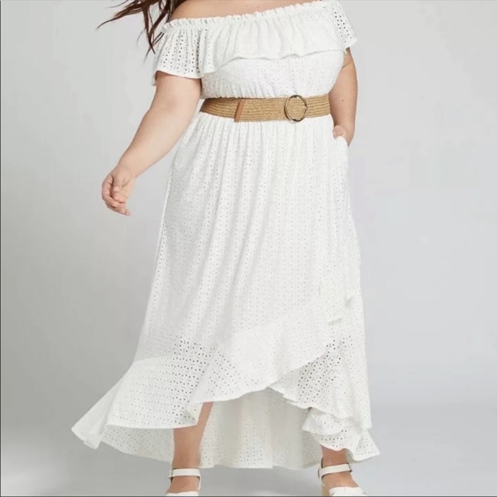 Lane Bryant high-low eyelet dress 22/24 new with tags.